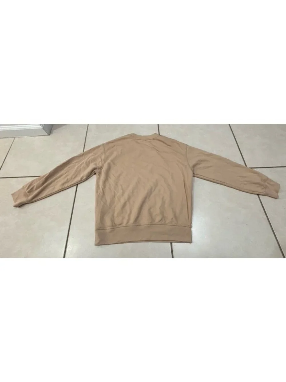 Levi's Crewneck Sweatshirt Men's Tan Beige Fleece Lined Standard Fit Size S - Picture 5 of 11